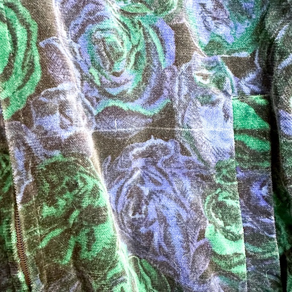 Vintage Collection International Floral Bomber Jacket| Suede Bomber Jacket Size - Picture 8 of 9